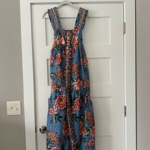 Anthropologie Farm Rio Floral Boquet Maxi Dress